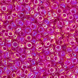 John Bead Craft Bead, Small, Crystal Hot Pink Lined AB