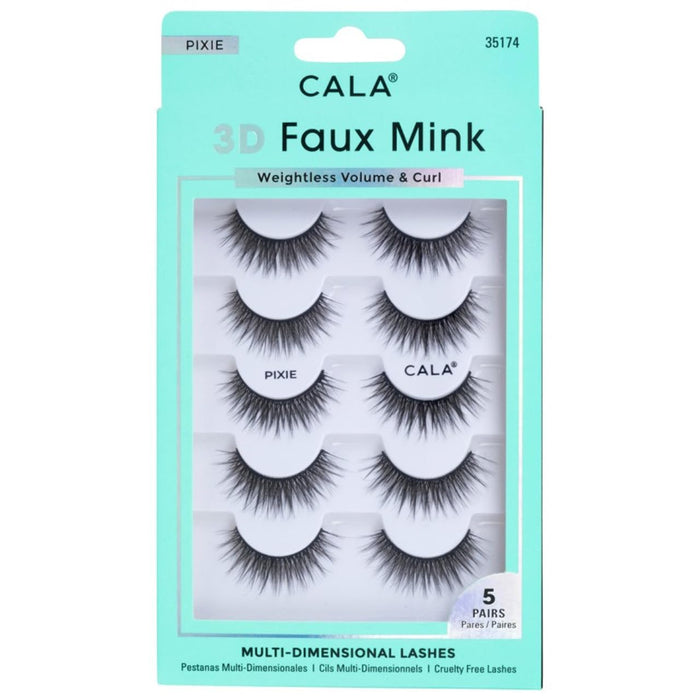 Cala False Eyelash, 2 Count (Pack of 5), Black