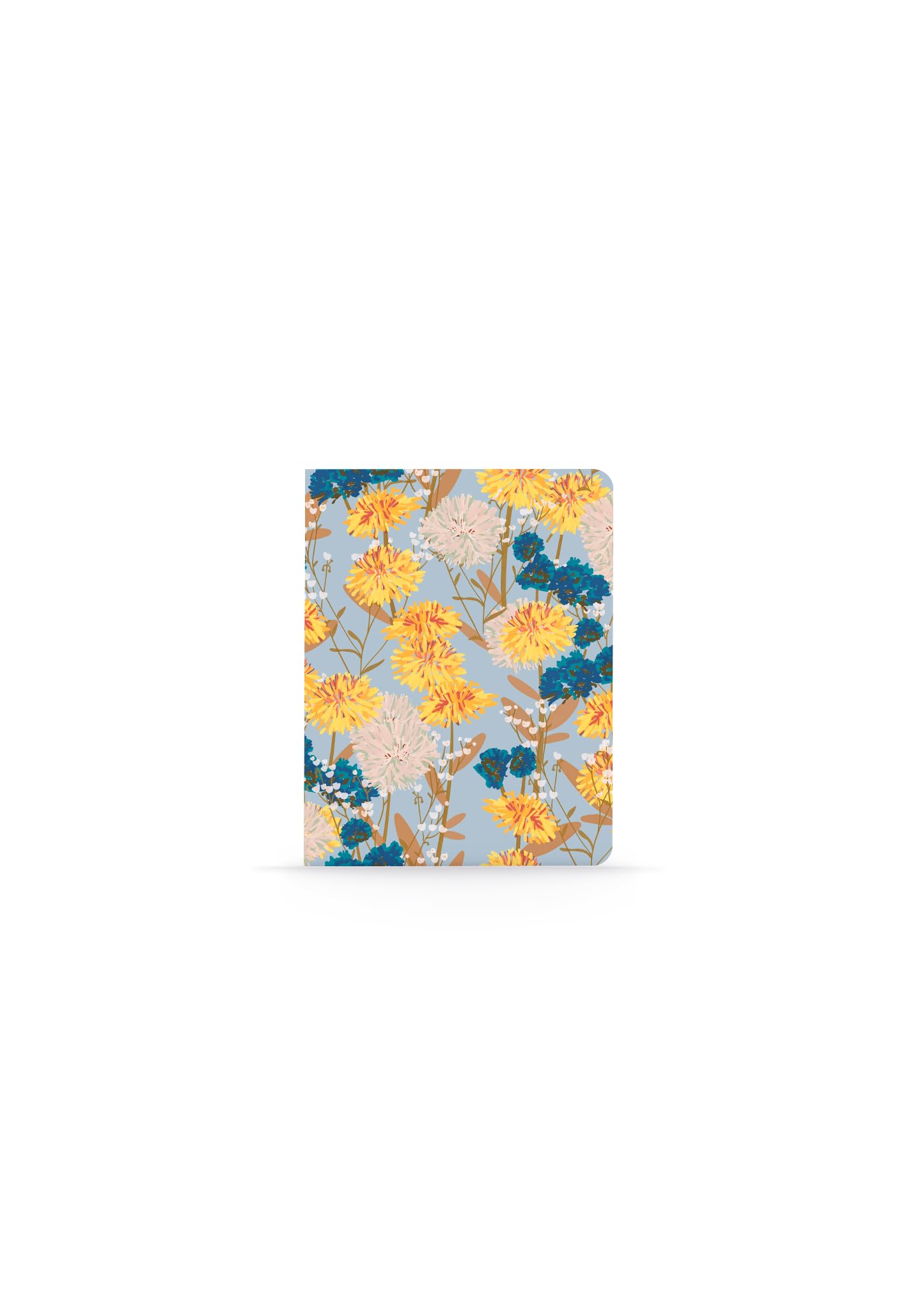DENIK Pretty Weeds Medium Smyth-sewn Layflat Notebook with Lined and Blank or Dot Grid Paper, 8.25-inch Length