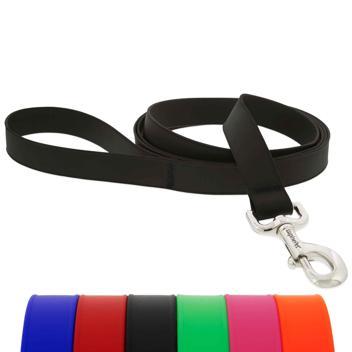 LupinePet Leash, 4-ft long, Jet Black