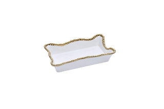 Pampa Bay Golden Salerno Porcelain Dinner Napkin/Guest Towel Holder