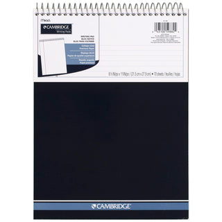Cambridge Blank Book, Legal Ruled, Black cover, White pages