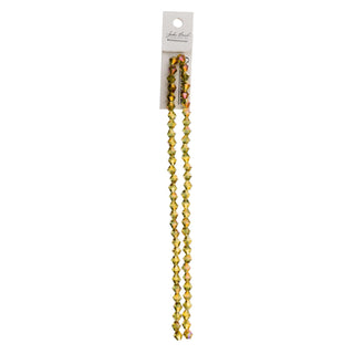 John Bead Craft Bead, 6mm, Transparent Light Amber with Purple Luster