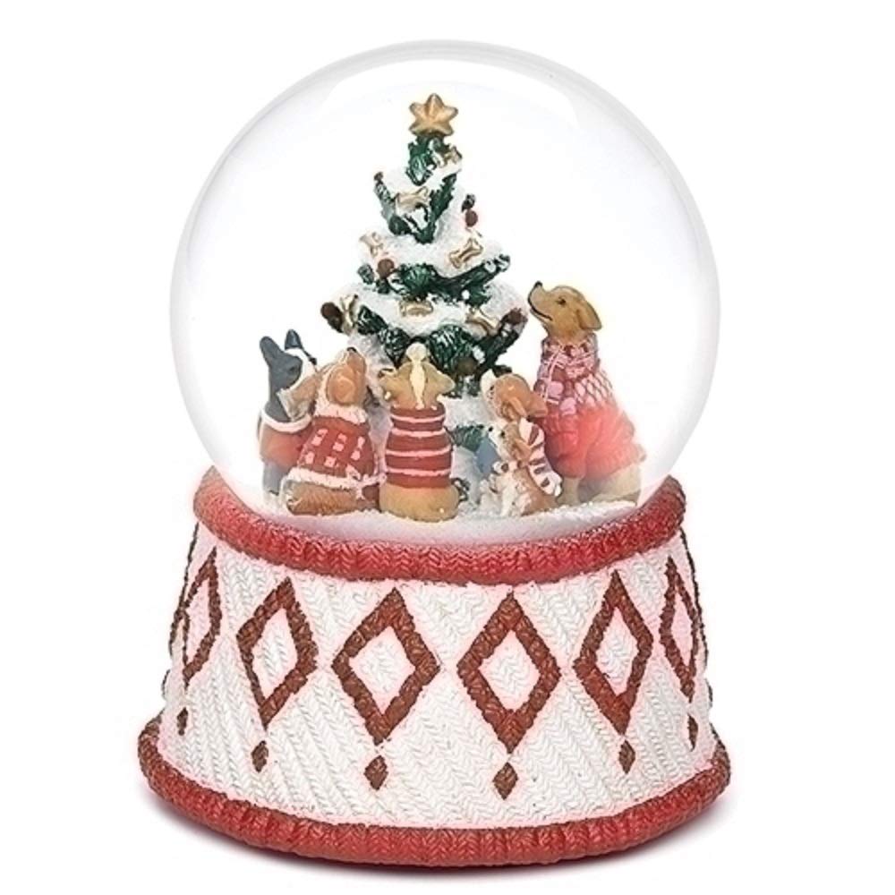 Roman 6 Inches Musical Dogs Around The Tree Dome