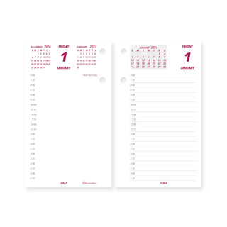 Rediform Calendar, Burgundy/White