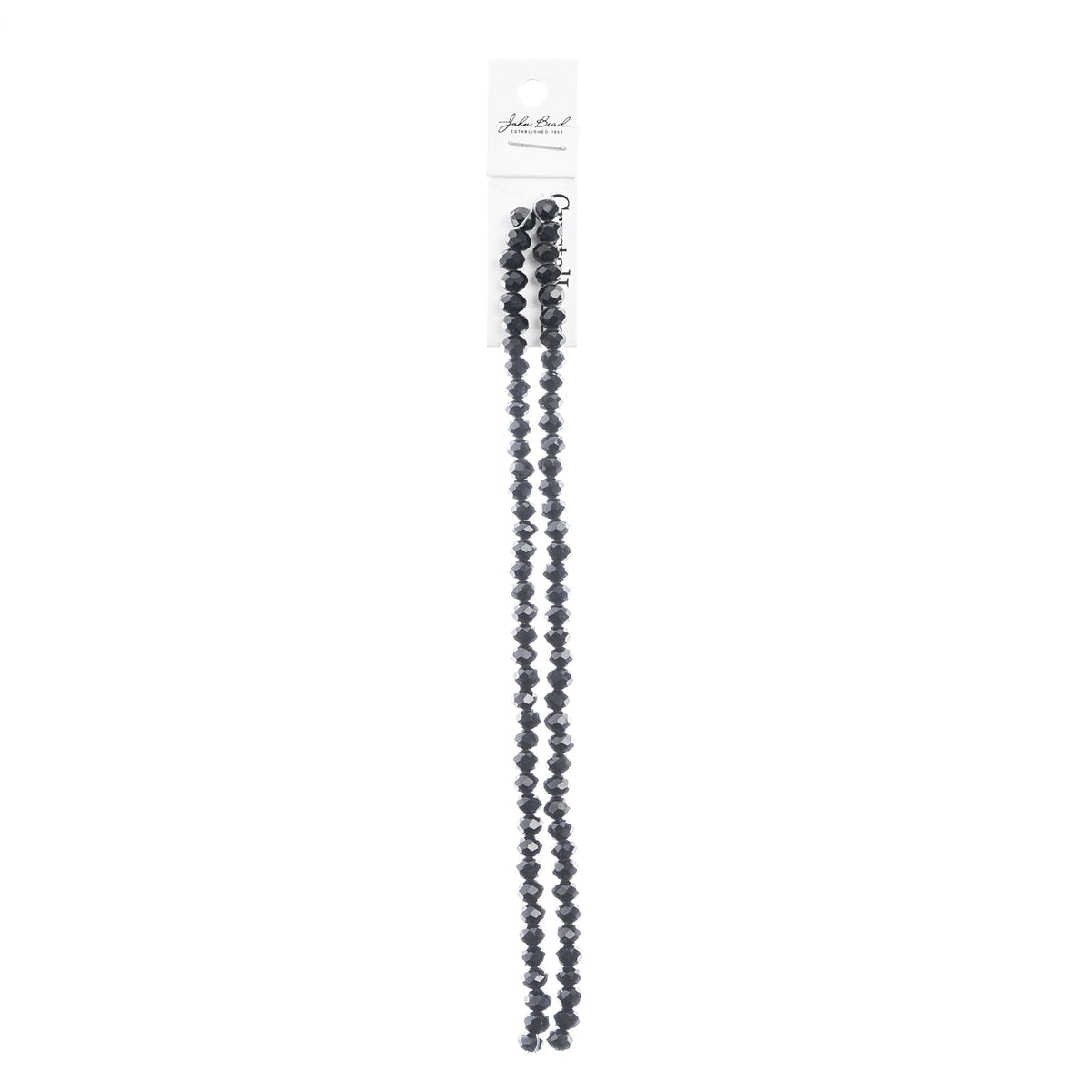 John Bead Craft Bead, 4mm x6mm, Opaque Black