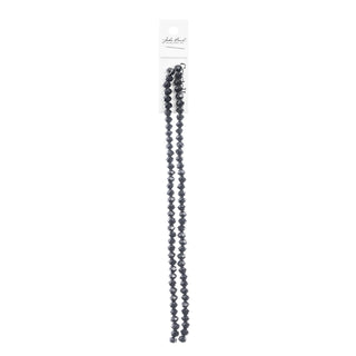 John Bead Craft Bead, 4mm x6mm, Opaque Black