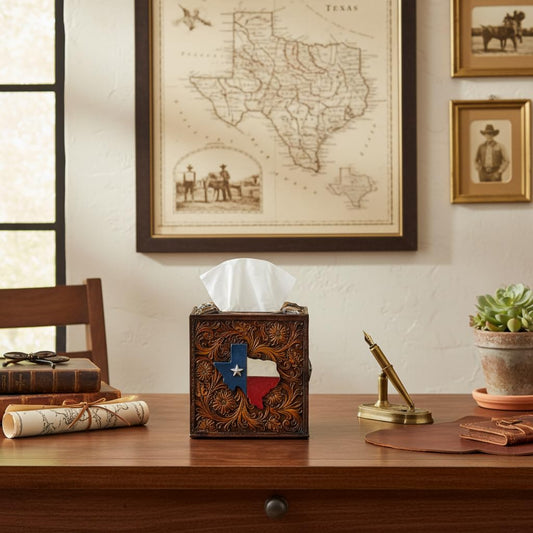 Comfy Hour Facial Tissue Holder, 12.1 Inch, Brown