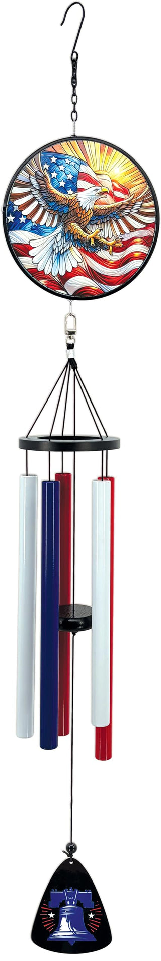 Sunset Vista Wind Chime, Blue, Red and White, Modern