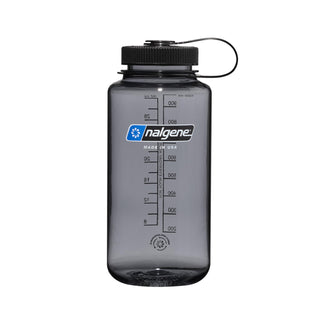 Nalgene Bottle, 32 Ounces, Gray w/ Black Lid
