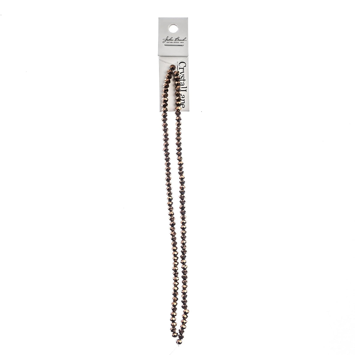 John Bead Craft Bead, 3mm x 4mm, Opaque Copper Iris