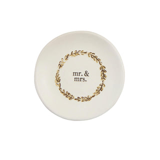 Mud Pie Dishware Plate, 4" dia, Mr Mrs