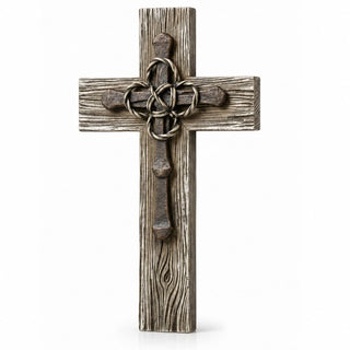 Comfy Hour 13 Inch Wall Cross, Faux Wood Cross Wall Decor, 1 Unit