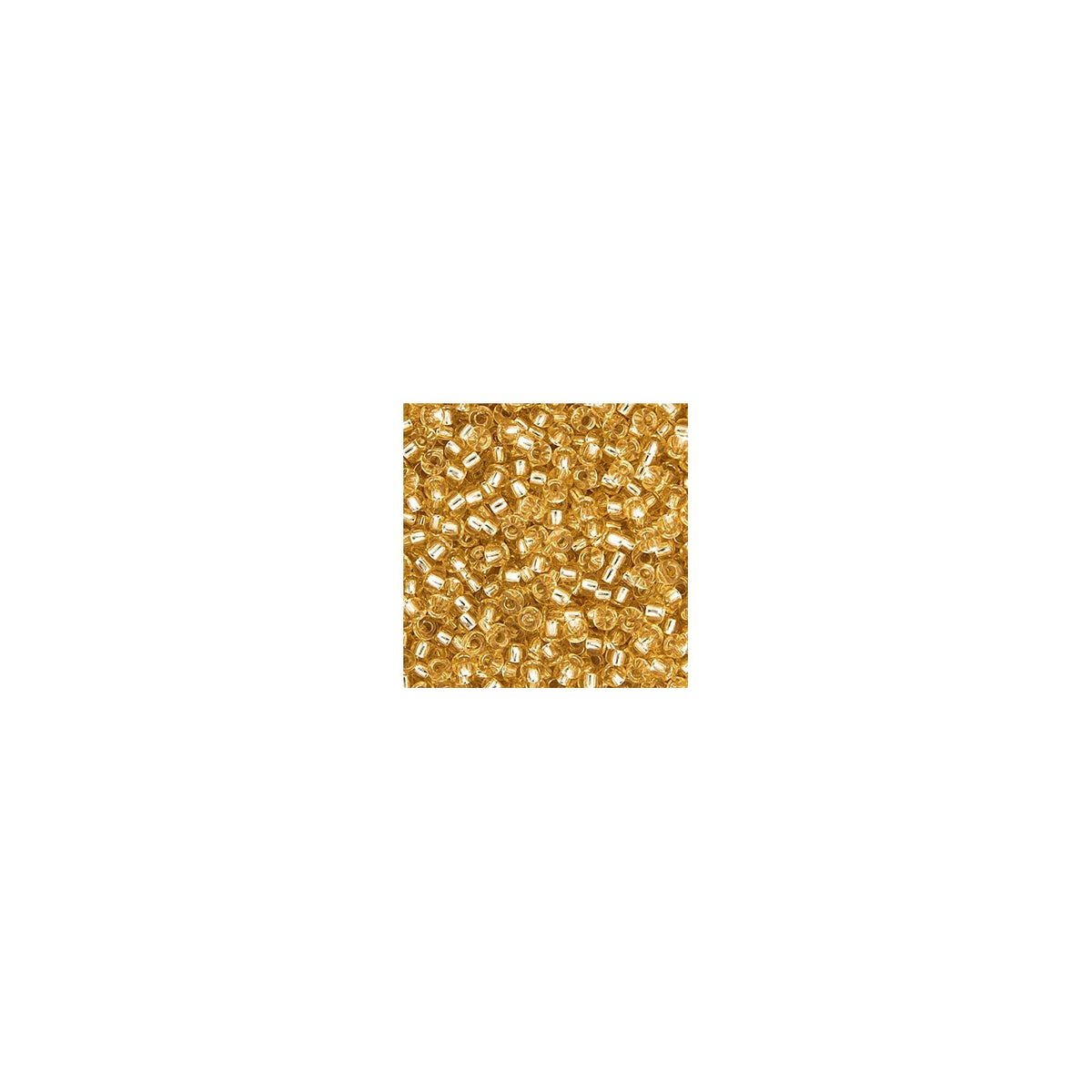 John Bead Craft Bead, Small, Lt. Gold Silver Lined
