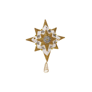 Kurt S. Adler Tree Topper, 16 inches x 12.25 inches x 3 inches, Blue & Platinum
