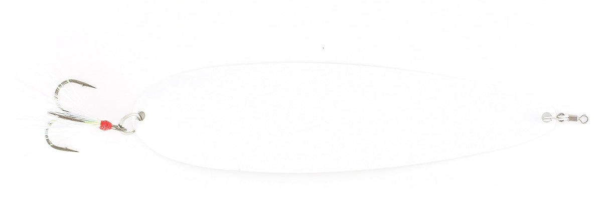 Nichols Lures 8FS16-35 8" Ben Parker Magnum Flutter Spoon Pearl, 3.5 oz