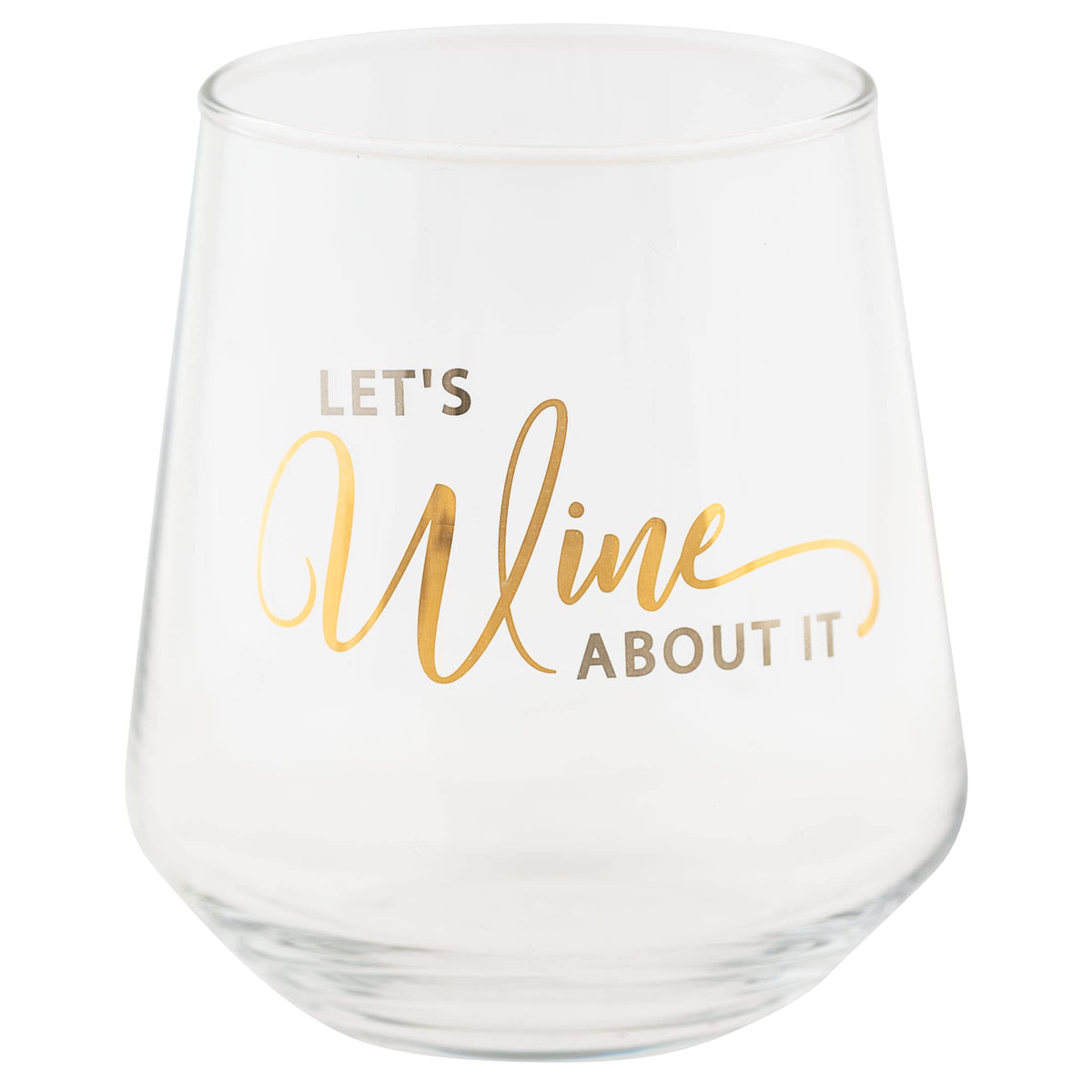 Karma Gifts, Chic Stemless Wine Glass, Stemless Glasses Housewarming Gift, Let'S Wine About It