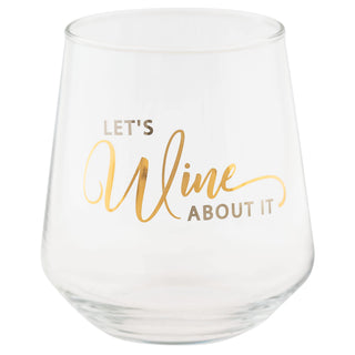 Karma Gifts, Chic Stemless Wine Glass, Stemless Glasses Housewarming Gift, Let'S Wine About It
