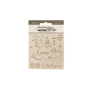 Stamperia Rubber Stamp, 14x14cm, Beige/Brown
