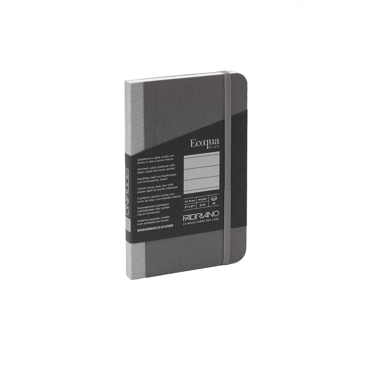 Fabriano Blank Book, Lined, Gray