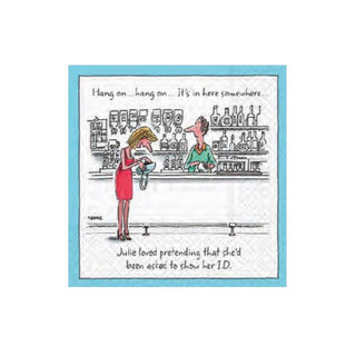 Design Design 624-09790 Proof Of Age Beverage Napkin, Multicolor