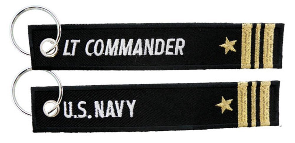U.S. Navy / Lieutenant Commander - USN Embroidered Key Chain Fob