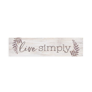 P. Graham Dunn Decorative Signage, 6 x 1.5, Live Simply