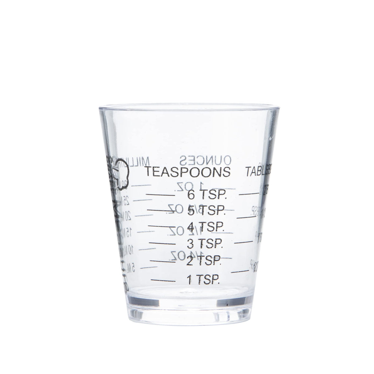 Chef Craft Measuring Cup, 1 ounce teaspoon/tablespoon, Clear