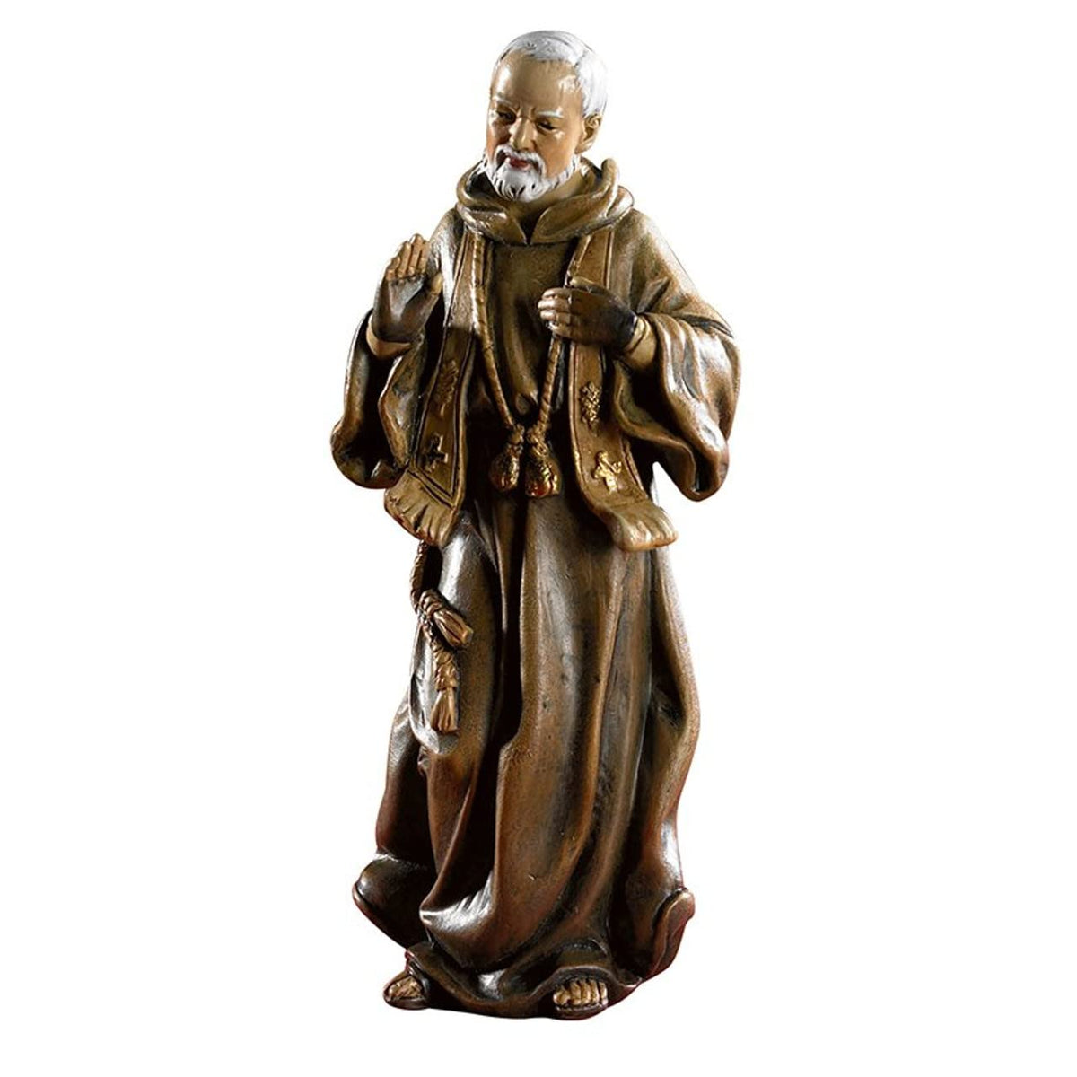 Avalon Gallery Bellavista Mini Saints Statues - Small Gift Boxed Catholic Figurine, 4-Inch, Saint Pio Statue