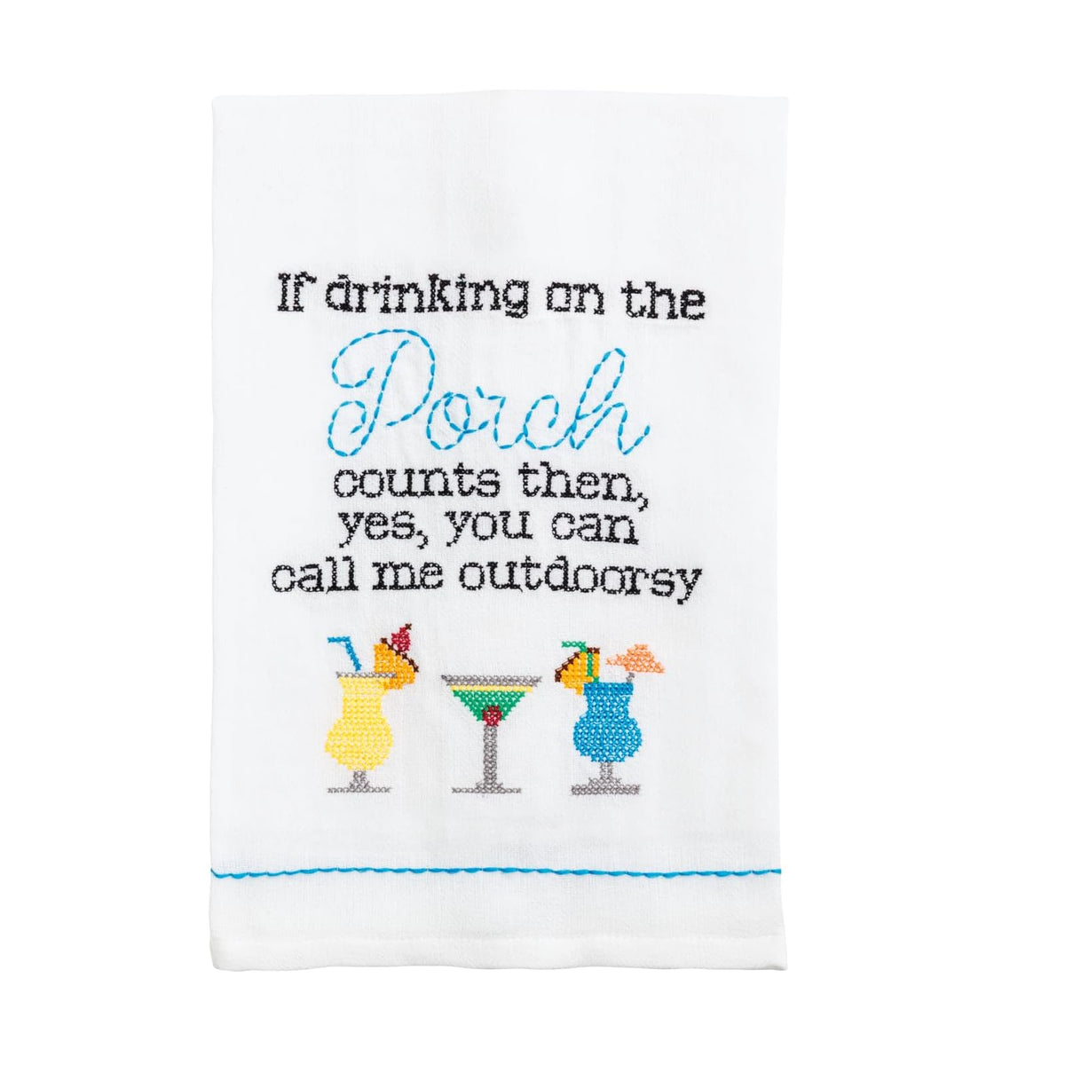 Mud Pie Towel, 26" x 16 1/2" — White Porch
