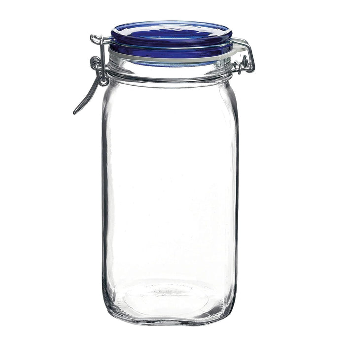 Comfy Hour 50-3/4-Ounce Fido Glass Jar with Airtight Blue Lid