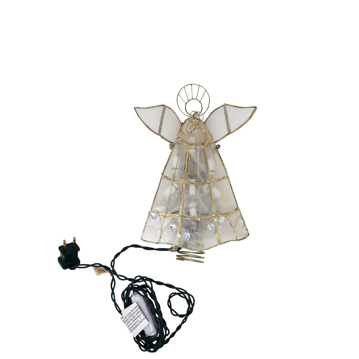 Kurt S. Adler Tree Topper, 10.9 x 7.3 x 2.9 inches, Clear