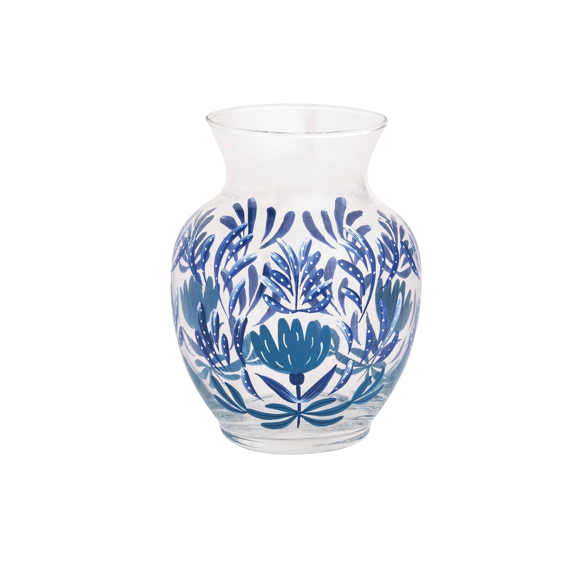 Mud Pie Vase, 6 1/2" x 3 3/4" dia, Blue