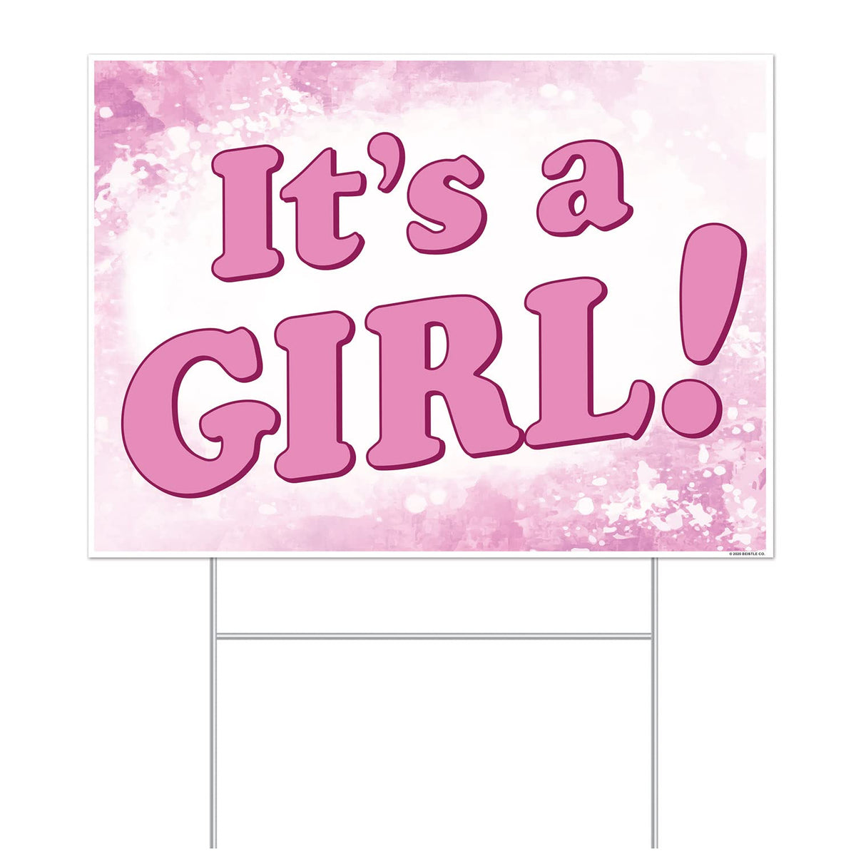 Beistle Decorative Signage, 11½" x 15½", Pink/White