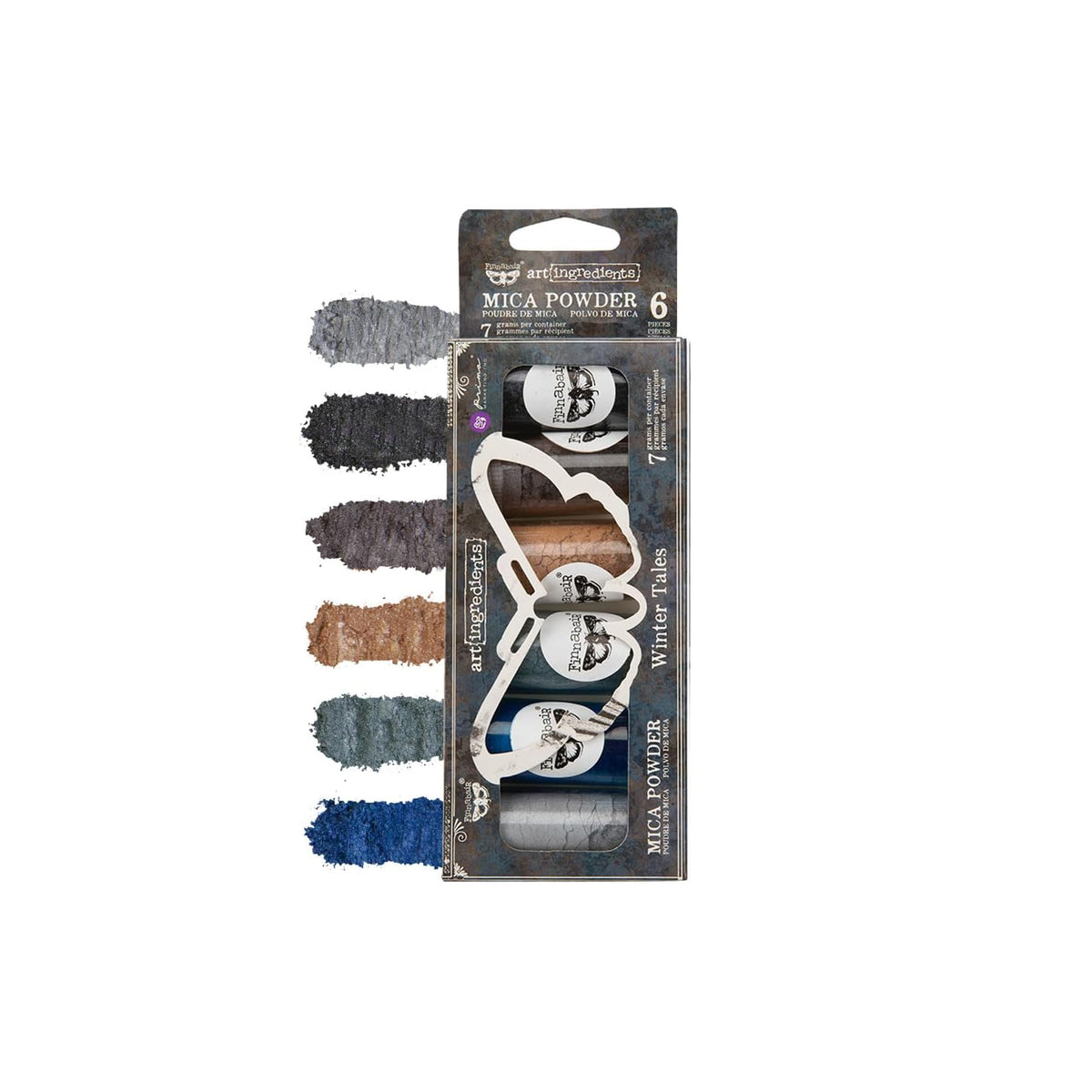 PRIMA MARKETING INC Glitter, Mica Powder Set Winter Tales 6 Bottles X 7 Grams