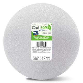 FloraCraft Styrofoam Ball 5 Inch White