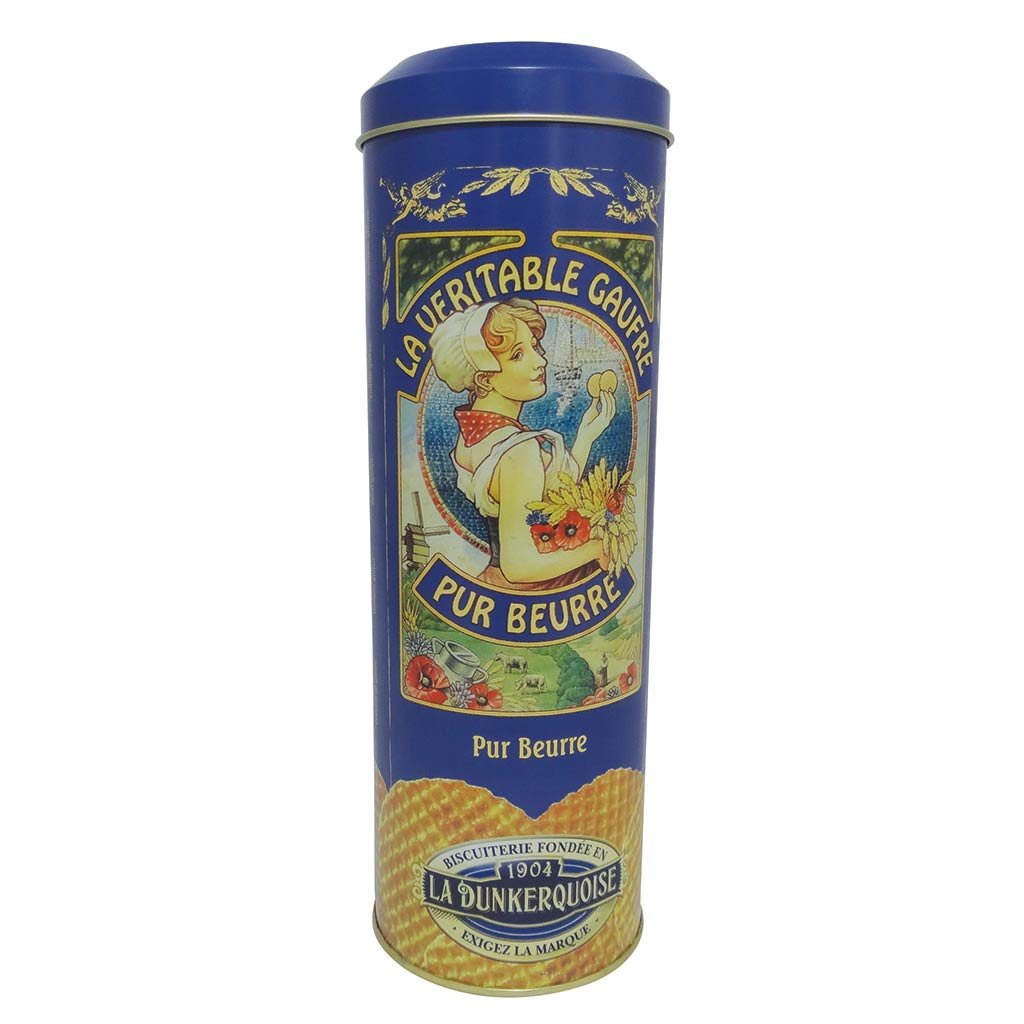 Biscuiterie La Dunkerquoise Pure Butter Waffles in Gift Tin (Pure Butter)