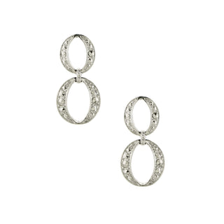 1928 Jewelry Silver Tone Double Drop Earrings
