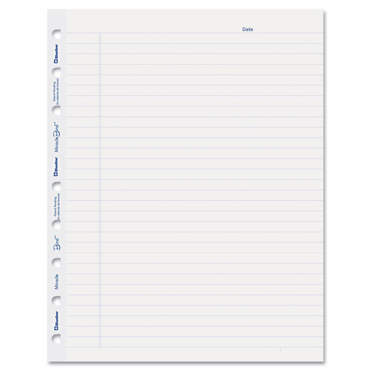 Blueline Writing Paper, 9 1/4 x 7 1/4, White
