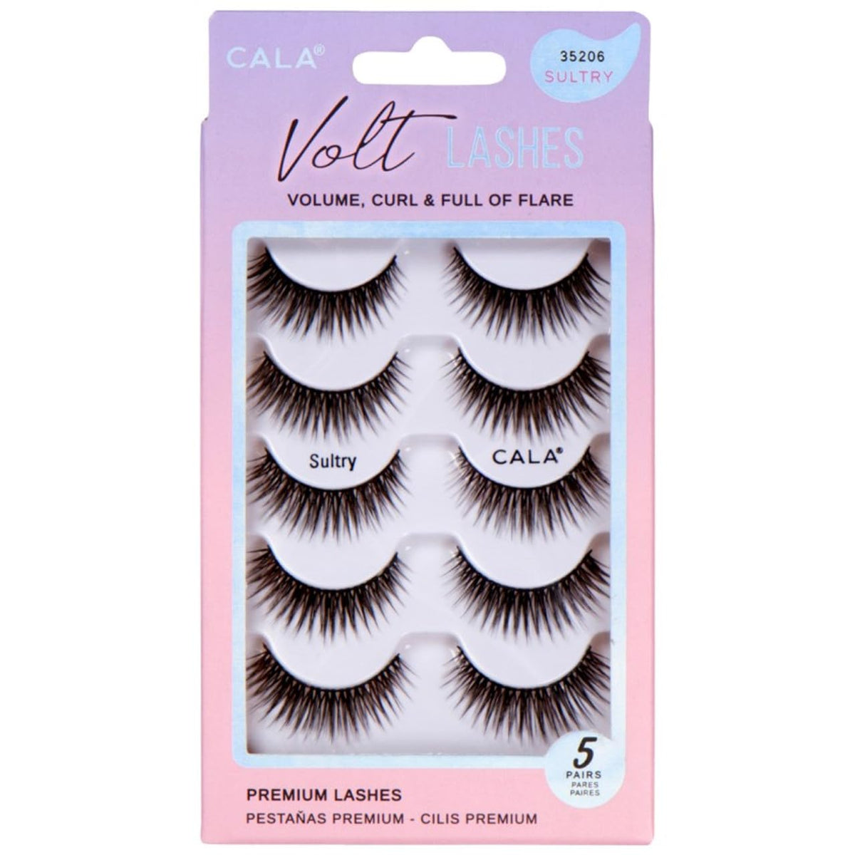 Cala False Eyelash, 1 count (Pack of 5), Black