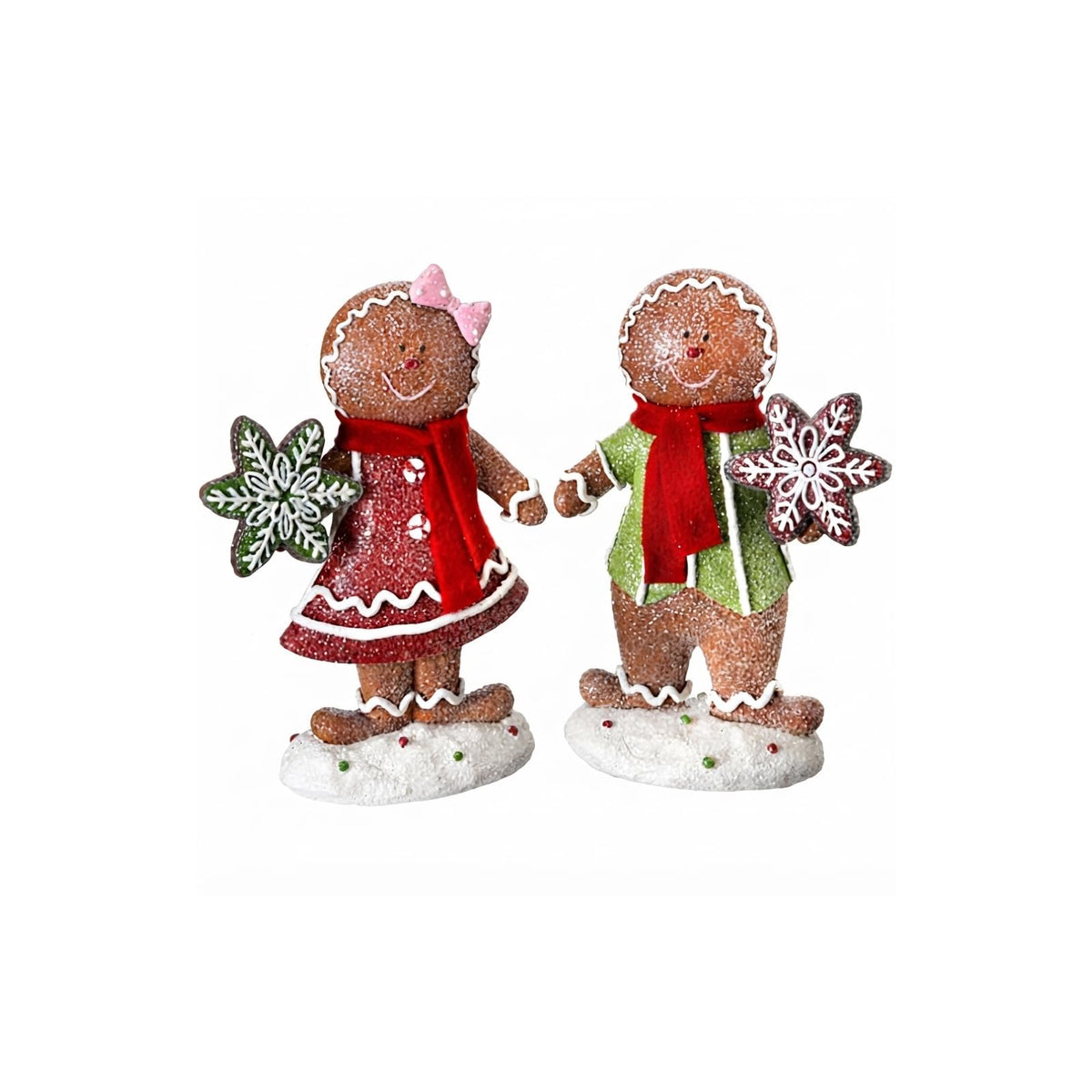 Regency International Figurine, 8.5 Inches, White With Red and Green Accents