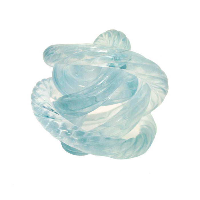 Beachcombers Glass Frosted Knot Dark Teal