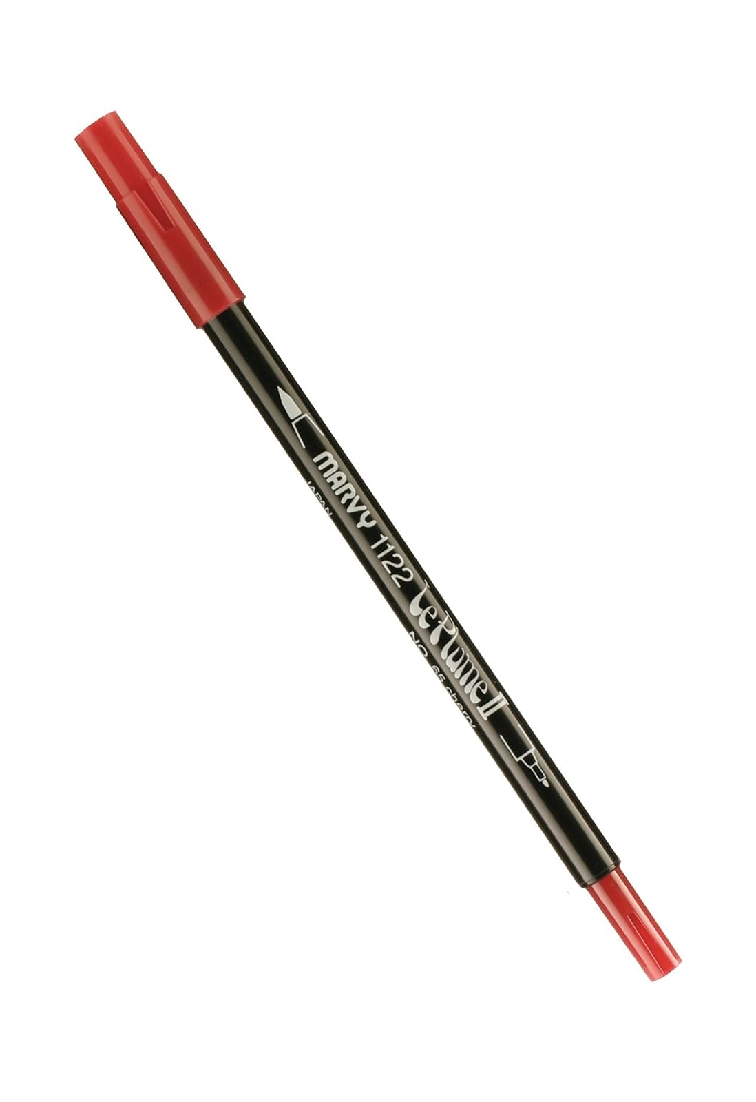 Uchida 1122-C-65 Marvy Extra Fine Tip Le Plume II Double Ender Marker Pen, Cherry