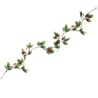 Beistle Holly & Berry Garland, 6'