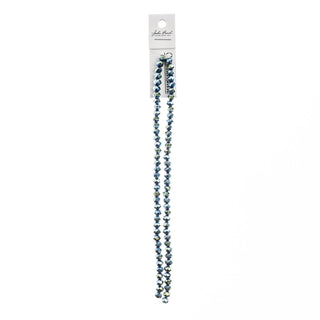 John Bead Craft Bead, 4mm x6mm, Opaque Green Iris