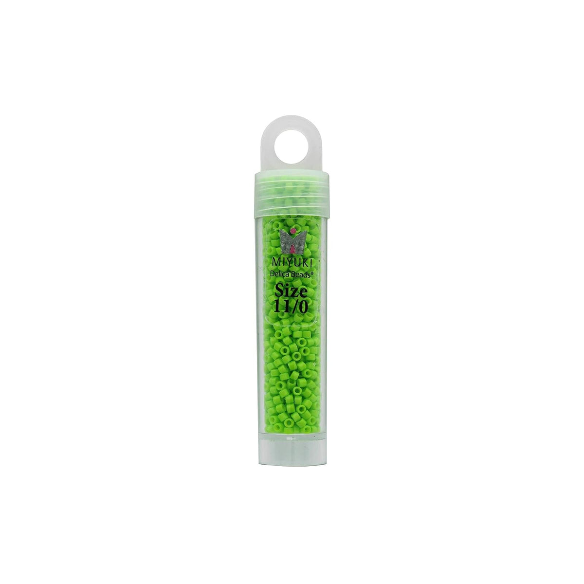 John Bead Craft Bead, Size: 11, Duracoat Opaque Dyed Neon Green