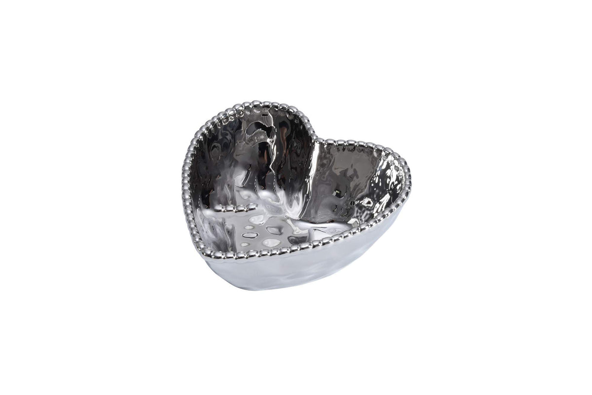 Pampa Bay Dishware Bowl, 5.5 x 2.5 inches, Air Heart Silver