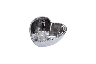 Pampa Bay Dishware Bowl, 5.5 x 2.5 inches, Air Heart Silver