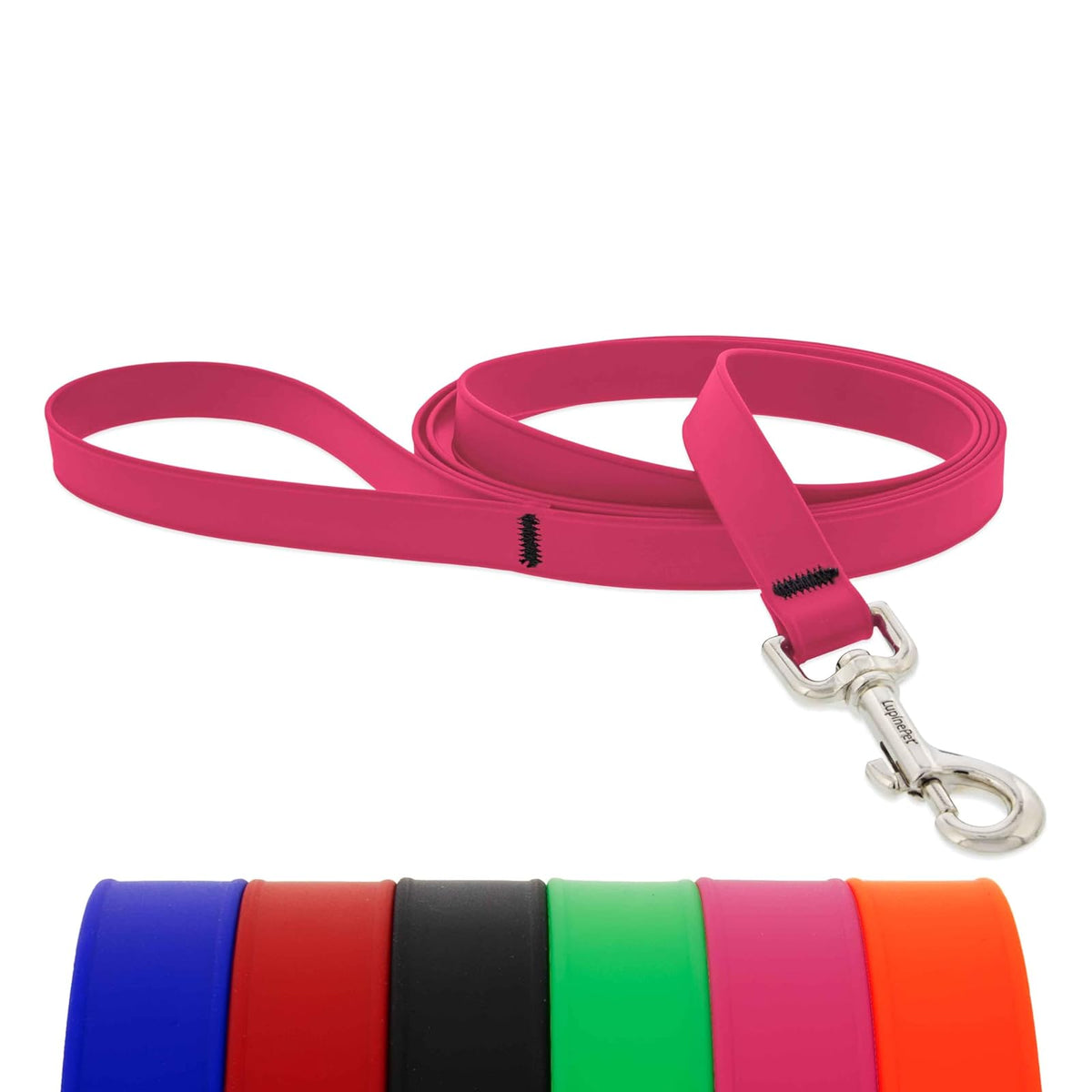 LupinePet Leash, 4-ft long, Neon Pink