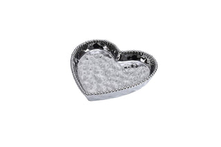 Pampa Bay Love is in the Air Medium Heart Dish (1, Silver)